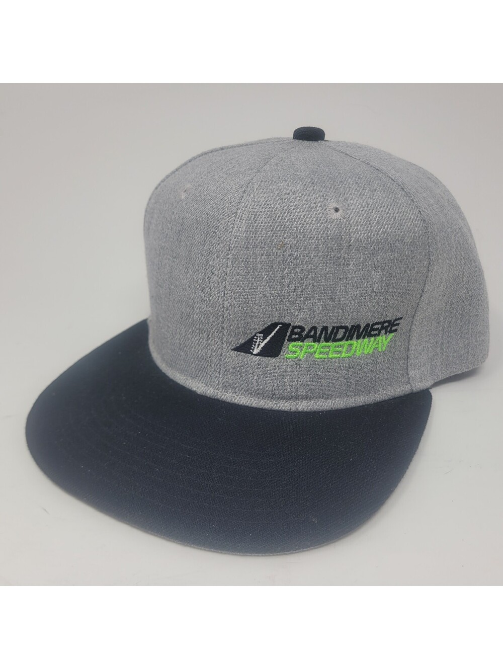 Bandimere Speedway Snapback Cap Gray Black Drag Racing Denver Colorado Flat Brim